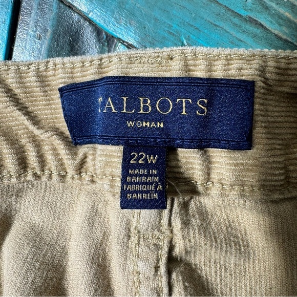 Talbots Curvy Tan Corduroy Pants Size 22 - Picture 9 of 12